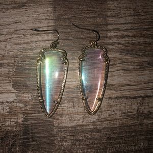 Kendra Scott Clear Arrowhead Earrings